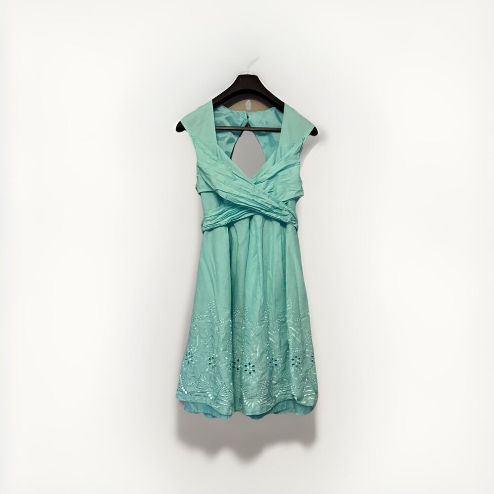 Dressbarn 16 Women's‎ Sleeveless Mídi Teal Dress Sundress Cotton